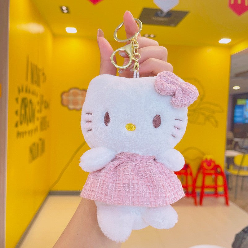 Cartoon Kuromi Plush Keychain Cute Schoolbag Pendant Keychain Pendant Boutique