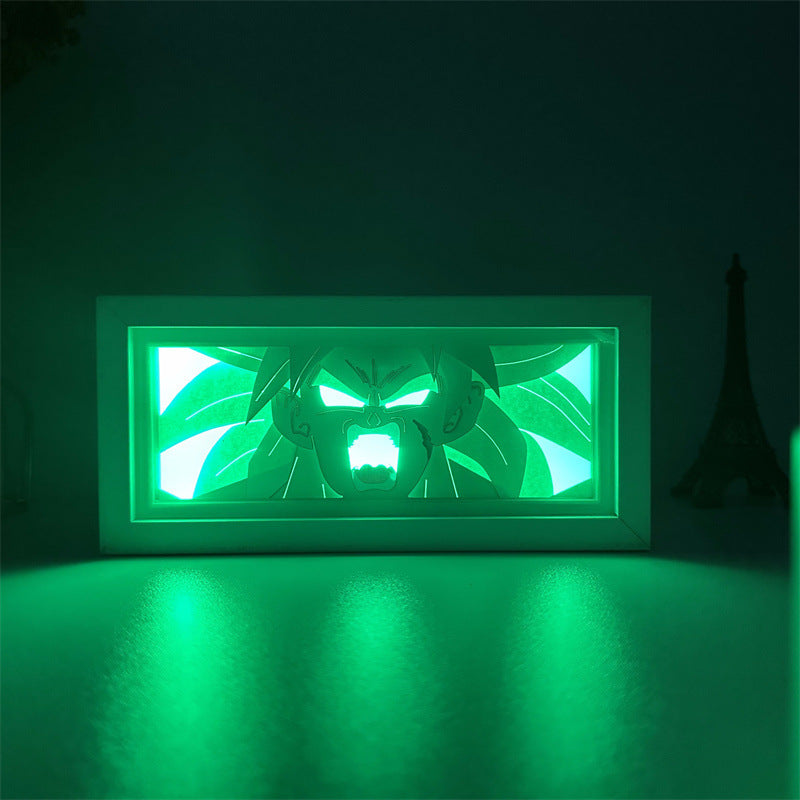 Paper sculpture lamp Dragon Ball Dragon Ball Son Goku Vegeta Dragon Ball Super animation surrounding LED night light