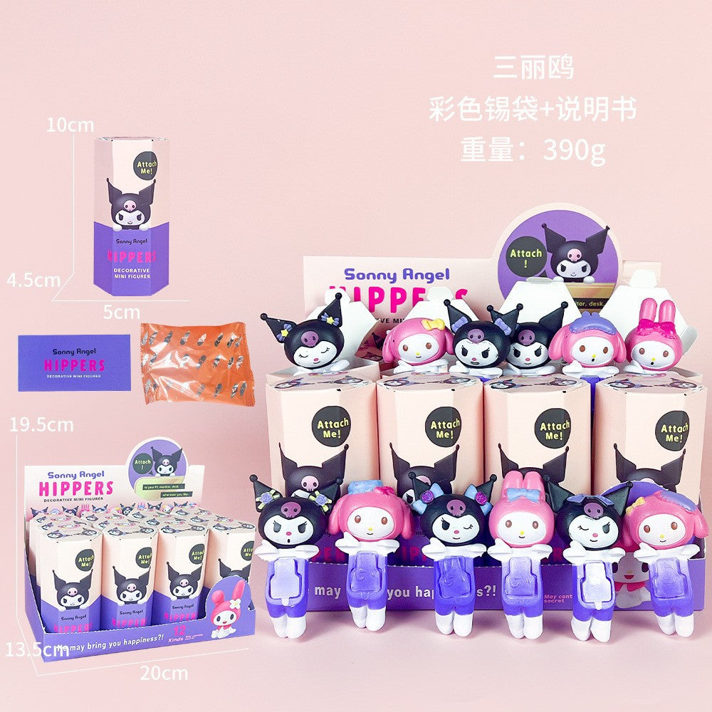 Sonny Papa Angel Figure Car Phone Sticker Cheek Support Blind Box Set Decorations