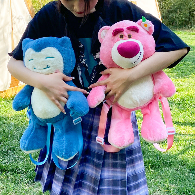 Disney Winnie the Pooh Strawberry Bear Stitch Snorlax Plush bags