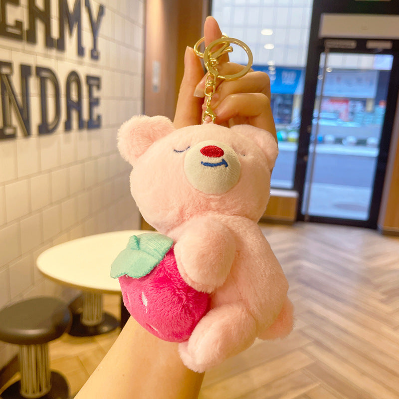 Cartoon Kuromi Plush Keychain Cute Schoolbag Pendant Keychain Pendant Boutique