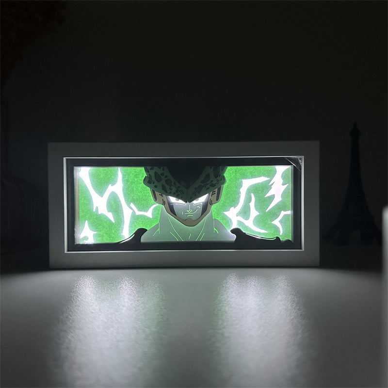 Paper sculpture lamp Dragon Ball Dragon Ball Son Goku Vegeta Dragon Ball Super animation surrounding LED night light