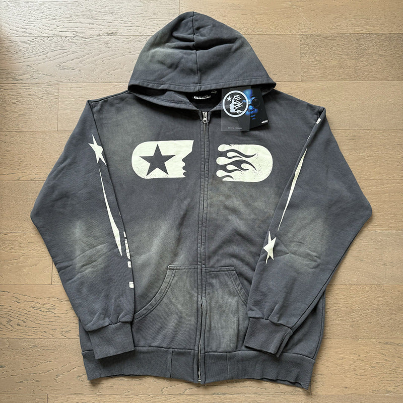 American fashion brand hooded loose men's hooded sweatshirt foreign trade street casual jacket women's hoodie suit