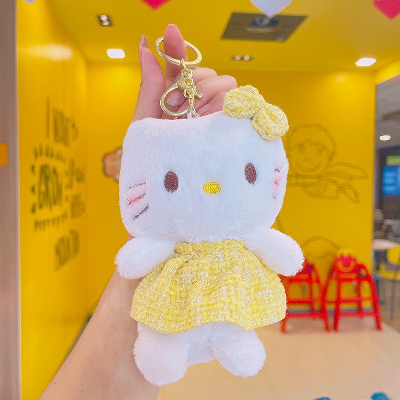 Cartoon Kuromi Plush Keychain Cute Schoolbag Pendant Keychain Pendant Boutique