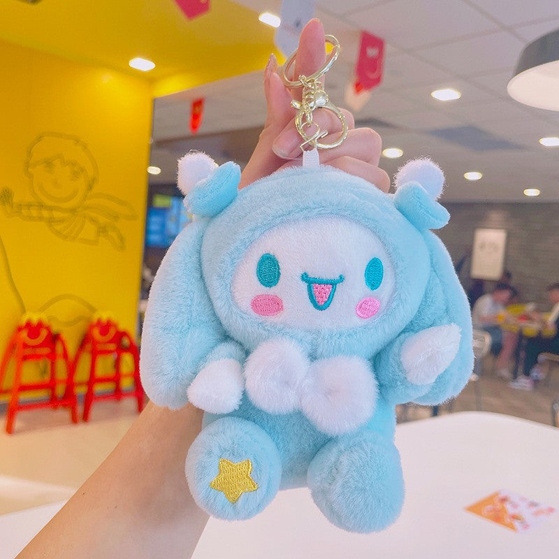 Cartoon Kuromi Plush Keychain Cute Schoolbag Pendant Keychain Pendant Boutique