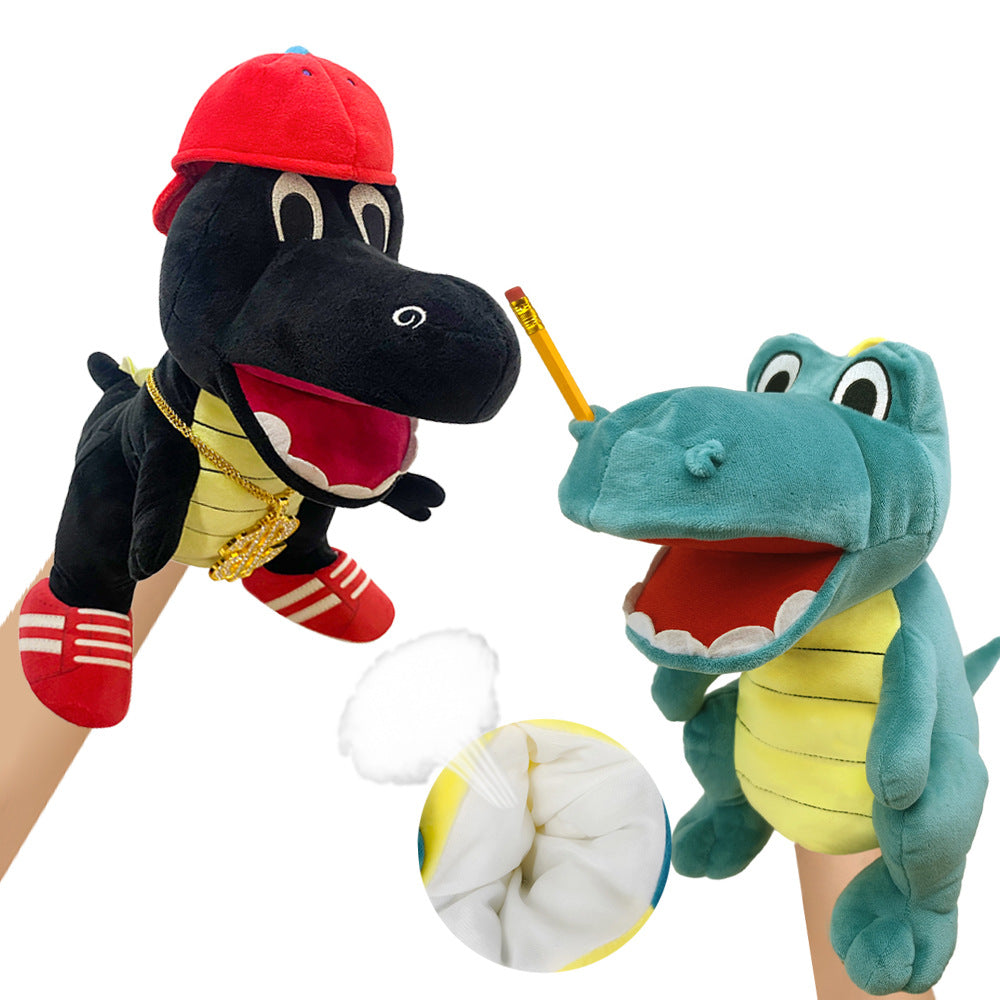 Jeff hand puppet open mouth plush toy rock Jeff hand puppet doll mouth can move with operating rod