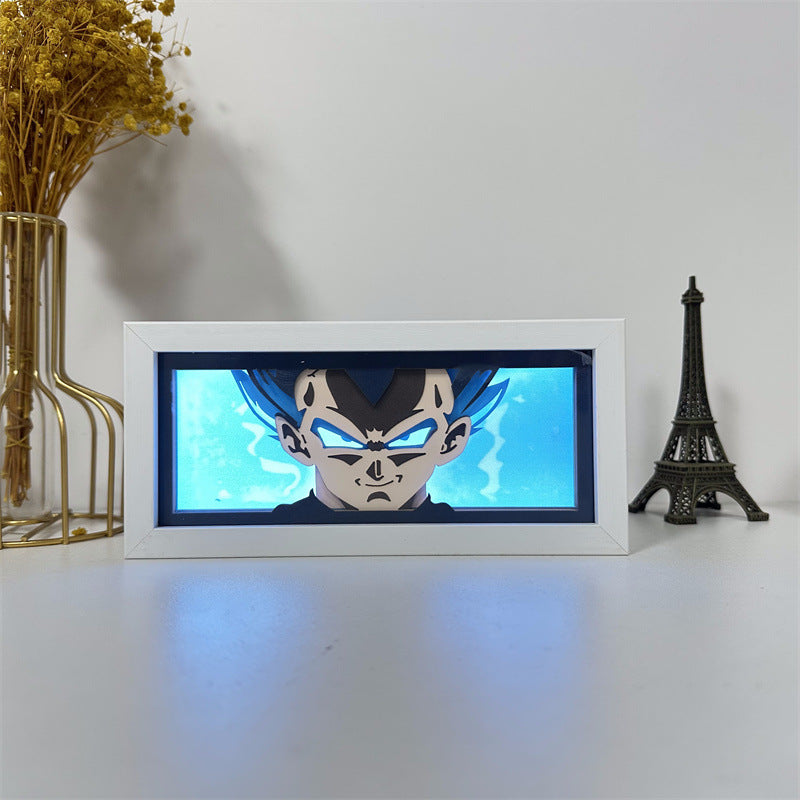 Paper sculpture lamp Dragon Ball Dragon Ball Son Goku Vegeta Dragon Ball Super animation surrounding LED night light
