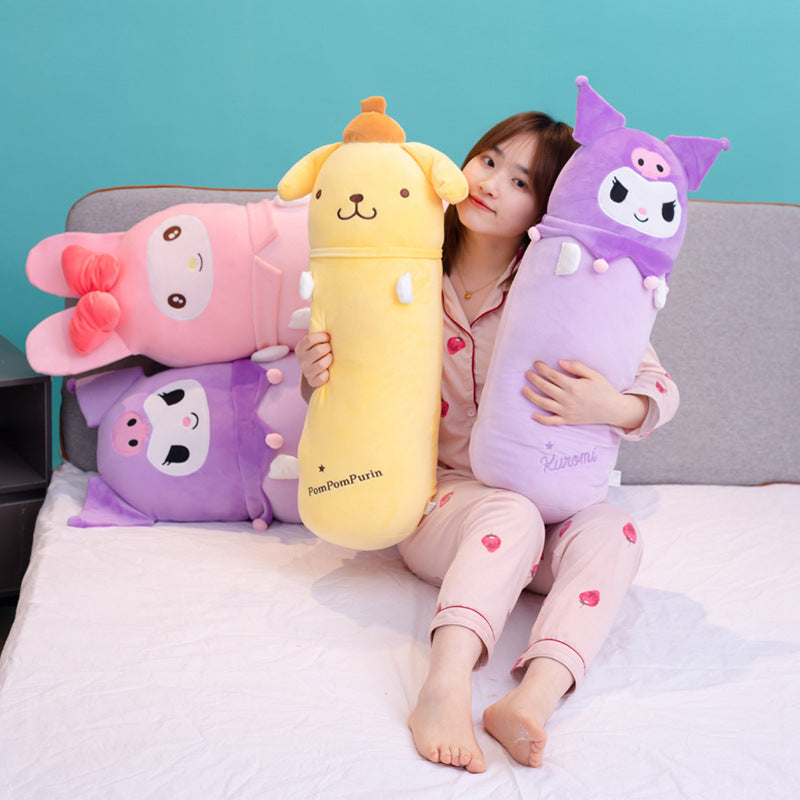 Japanese anime pillow Cinnamon dog Melody Kuromi girl's bed legs to sleep with cylindrical long pillow