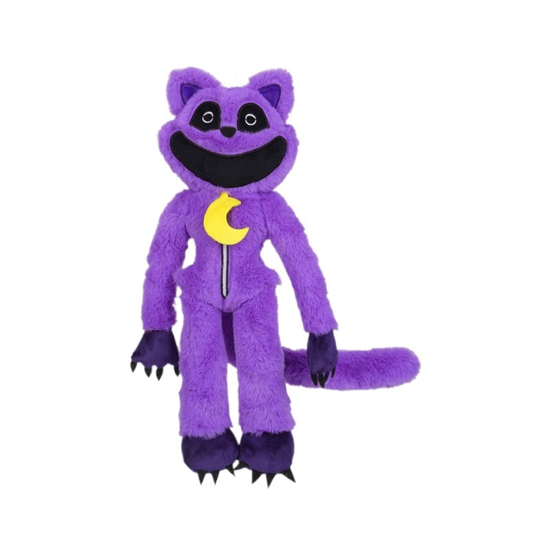 Smiling Critters horror purple cat doll smile animal monster children purple cat plush toy