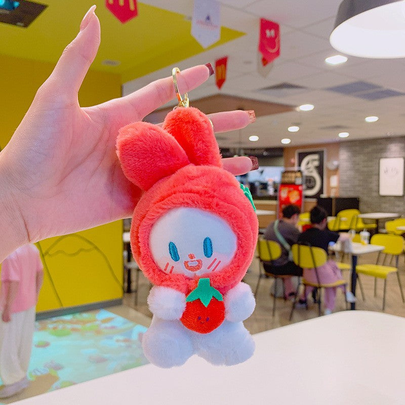 Cartoon Kuromi Plush Keychain Cute Schoolbag Pendant Keychain Pendant Boutique