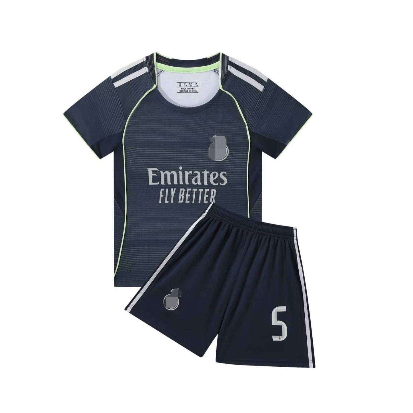 25-26 Royal M Away Royal Blue No. 5 Club Football Jersey Children's Team Jersey Jersey 14-30