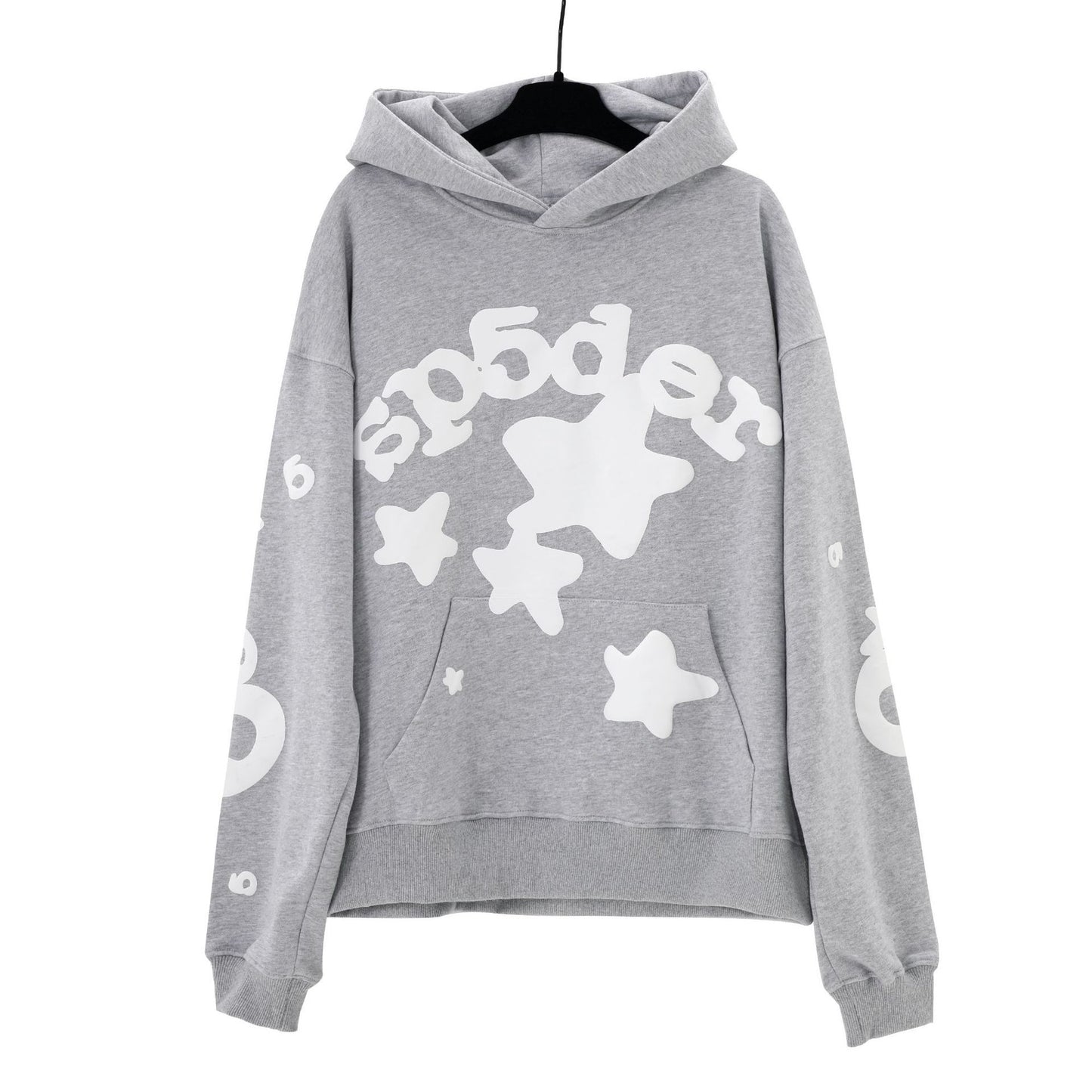 American fashion brand Sp5der 555 star foam print pure cotton hoodie sweater pants suit for men and women