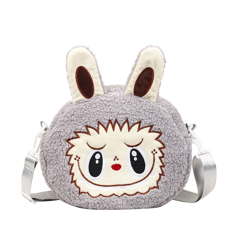 Labubu messenger bag labubu cartoon backpack coin purse children's female plush bag