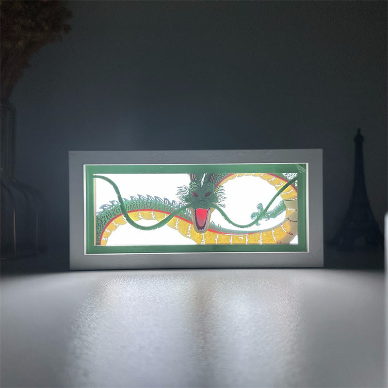 Paper sculpture lamp Dragon Ball Dragon Ball Son Goku Vegeta Dragon Ball Super animation surrounding LED night light