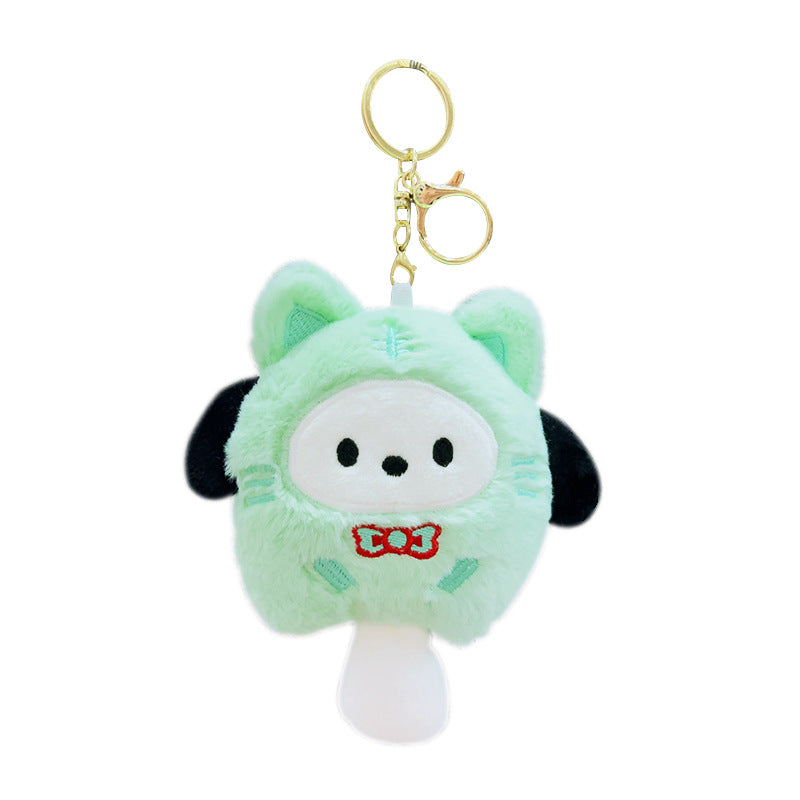 Cartoon Kuromi Plush Keychain Cute Schoolbag Pendant Keychain Pendant Boutique