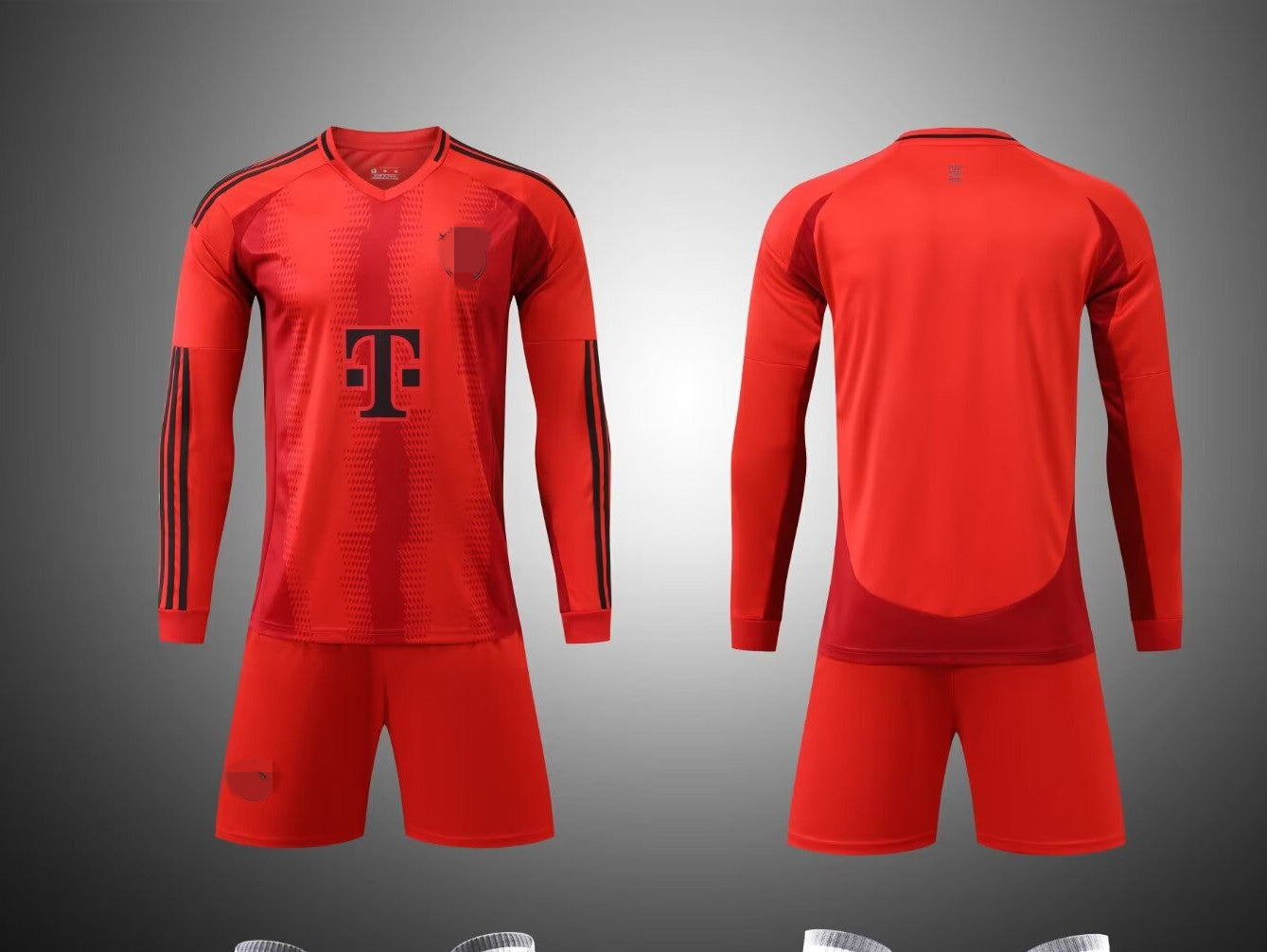 24-25 long-sleeved football uniform suit for boys and children, M and L, training uniform jersey, size 22-2XL