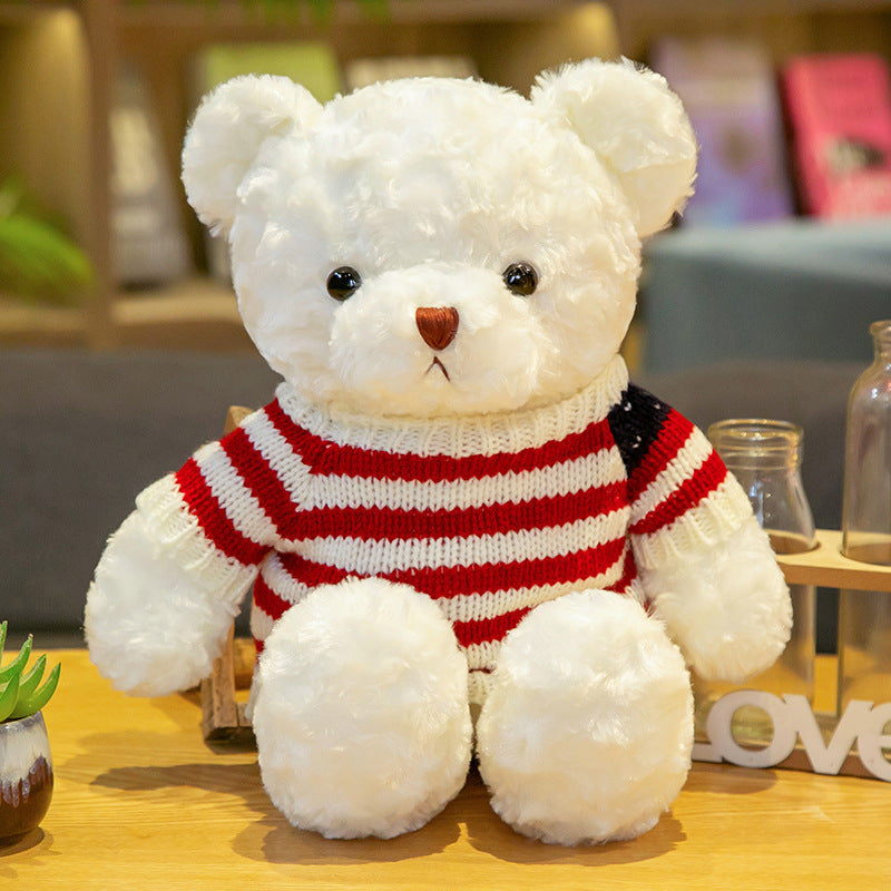 Teddy bear doll wholesale sweater plush toy pillow cloth doll wedding gift Valentine's Day gift