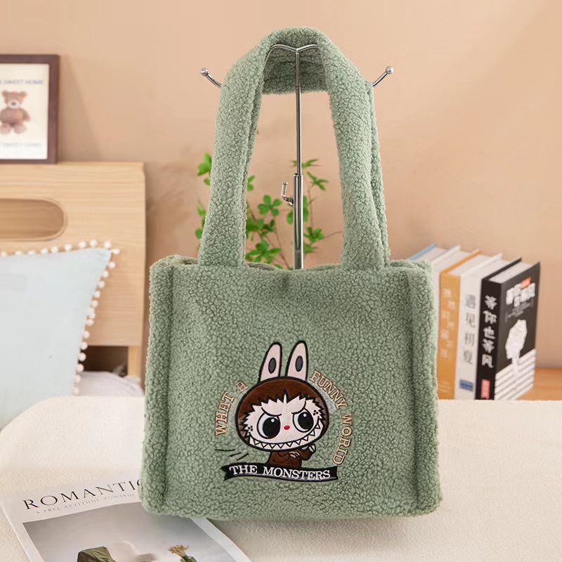 Labubu messenger bag labubu cartoon backpack coin purse children's female plush bag