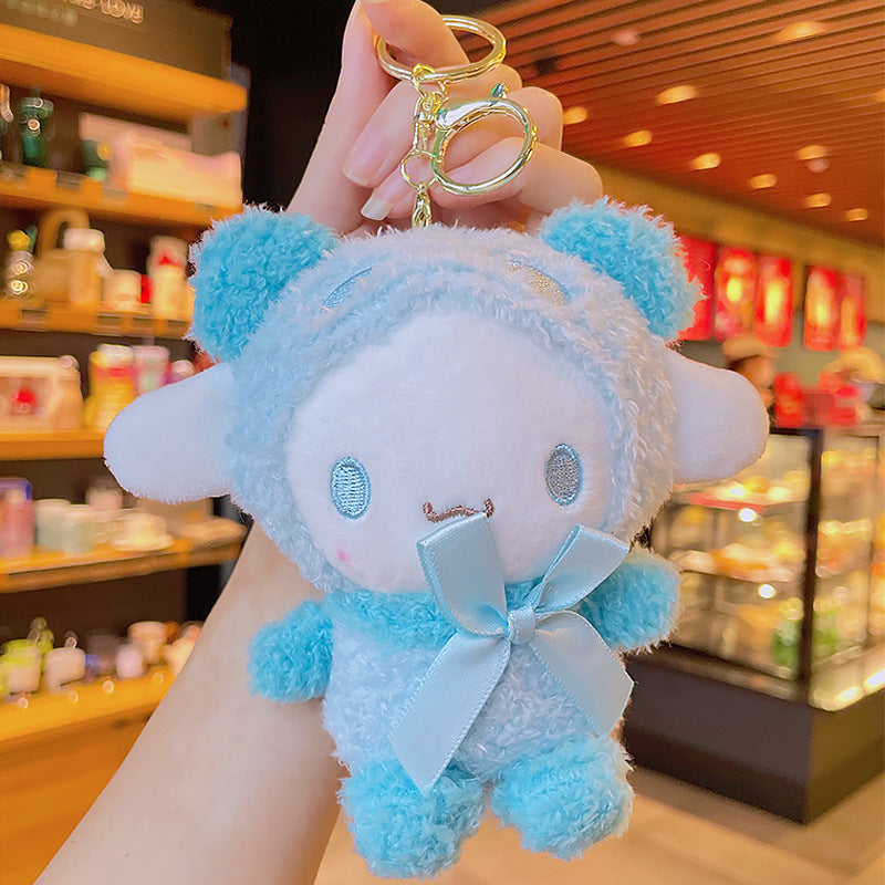 Cartoon Kuromi Plush Keychain Cute Schoolbag Pendant Keychain Pendant Boutique