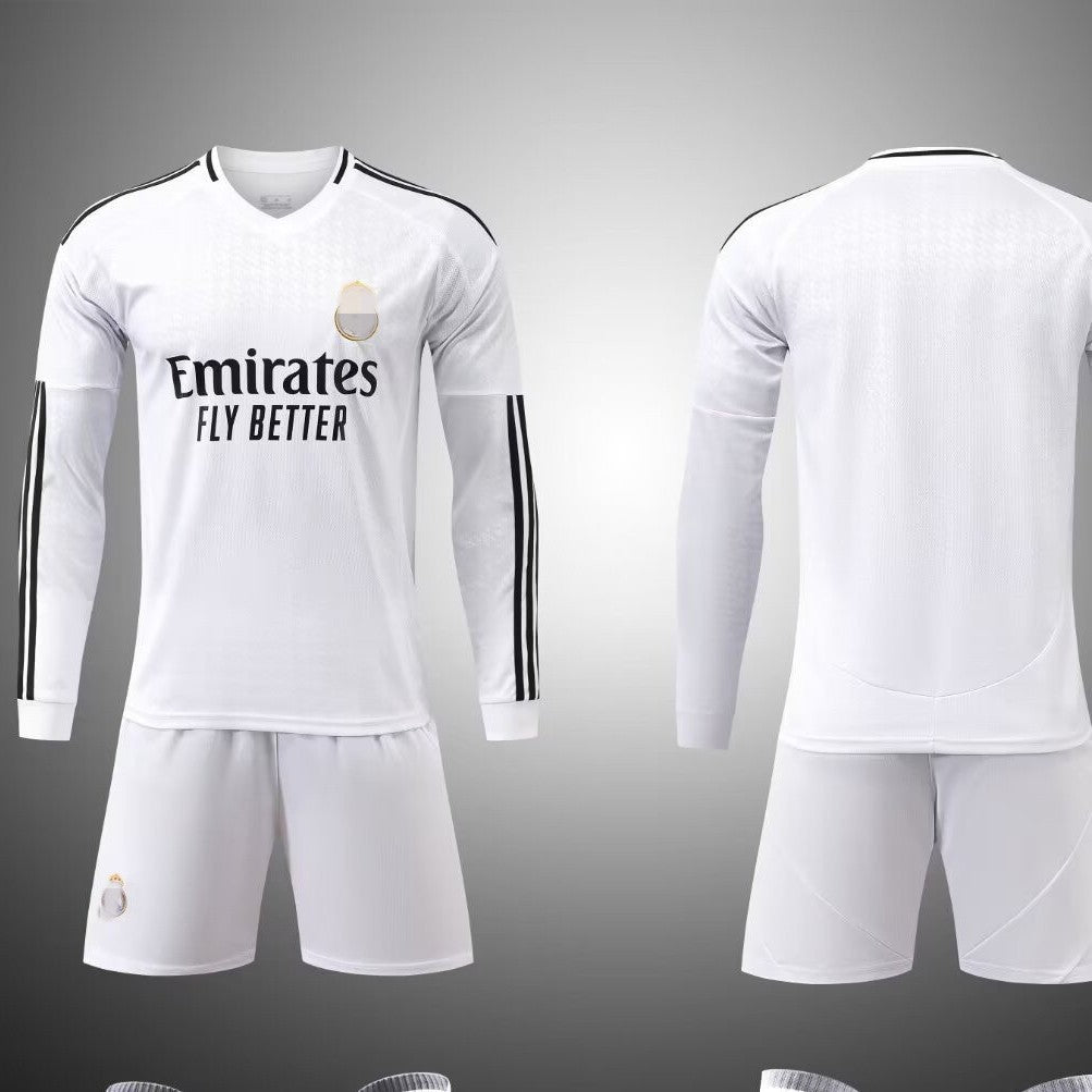 24-25 long-sleeved football uniform suit for boys and children, M and L, training uniform jersey, size 22-2XL