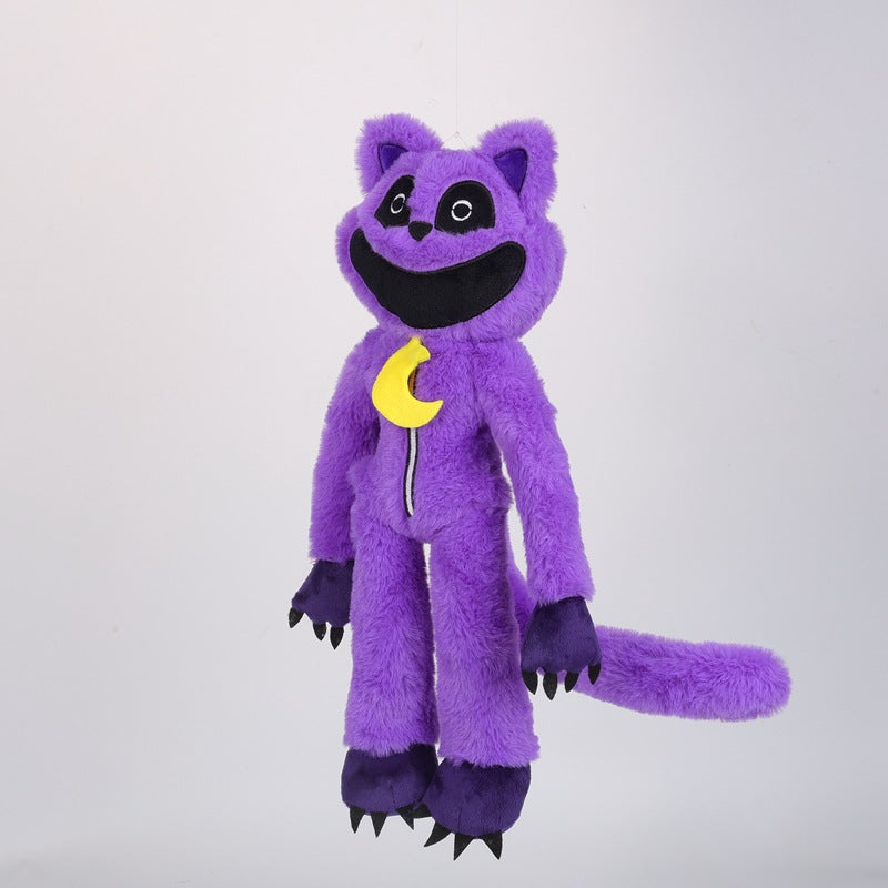 Smiling Critters horror purple cat doll smile animal monster children purple cat plush toy