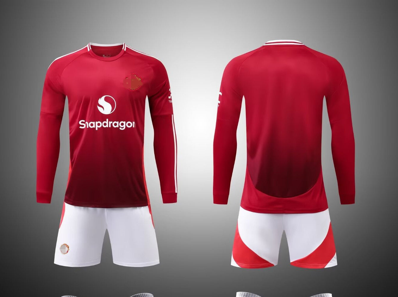 24-25 long-sleeved football uniform suit for boys and children, M and L, training uniform jersey, size 22-2XL