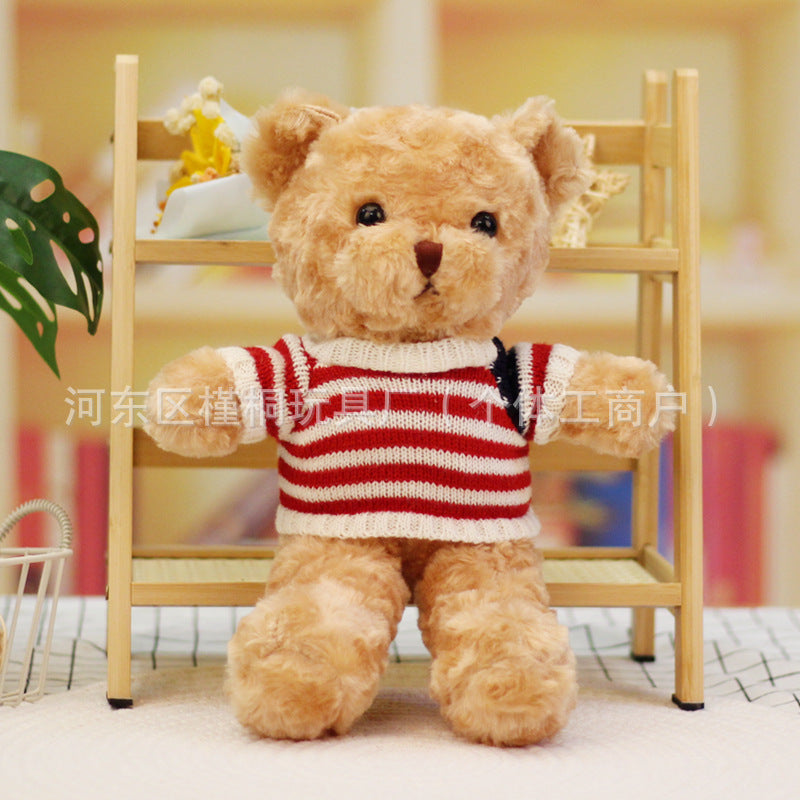 Teddy bear doll wholesale sweater plush toy pillow cloth doll wedding gift Valentine's Day gift