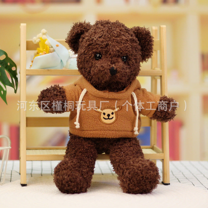 Teddy bear doll wholesale sweater plush toy pillow cloth doll wedding gift Valentine's Day gift