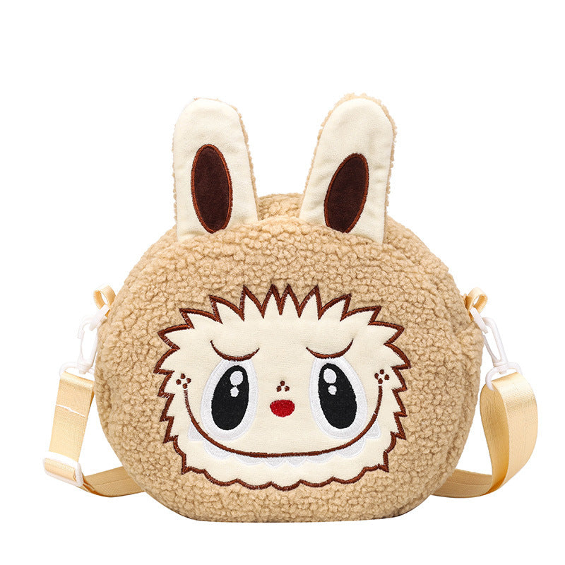 Labubu messenger bag labubu cartoon backpack coin purse children's female plush bag