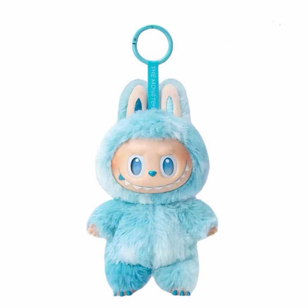Plush keychain third generation POP MART Labubu mart vinyl doll keychain trendy blind box