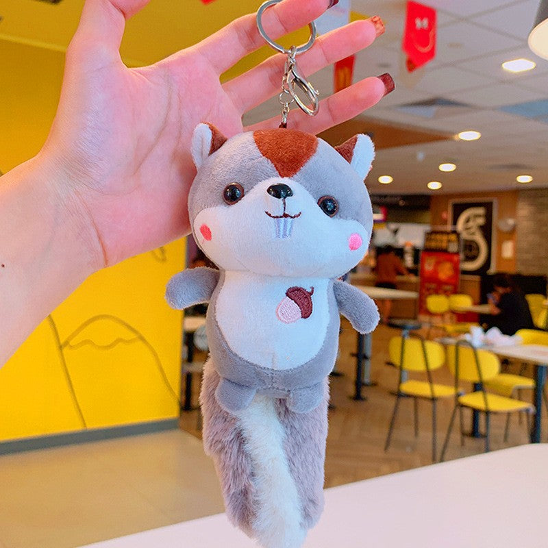 Cartoon Kuromi Plush Keychain Cute Schoolbag Pendant Keychain Pendant Boutique