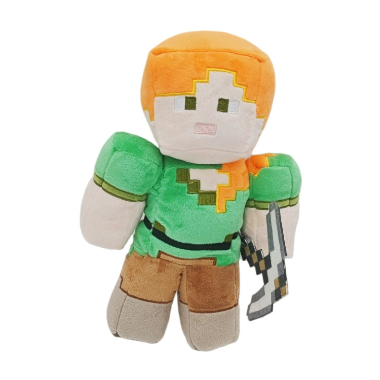 My world plush toys Ender Dragon Turtle Sitting Creeper Zombie Parrot Doll Dolphin Salamander Doll