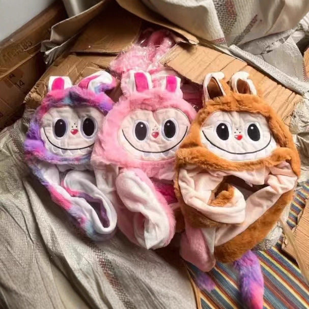 TikTok hat ears can move Labubu ears hat bubble rabbit luminous hat ears can move