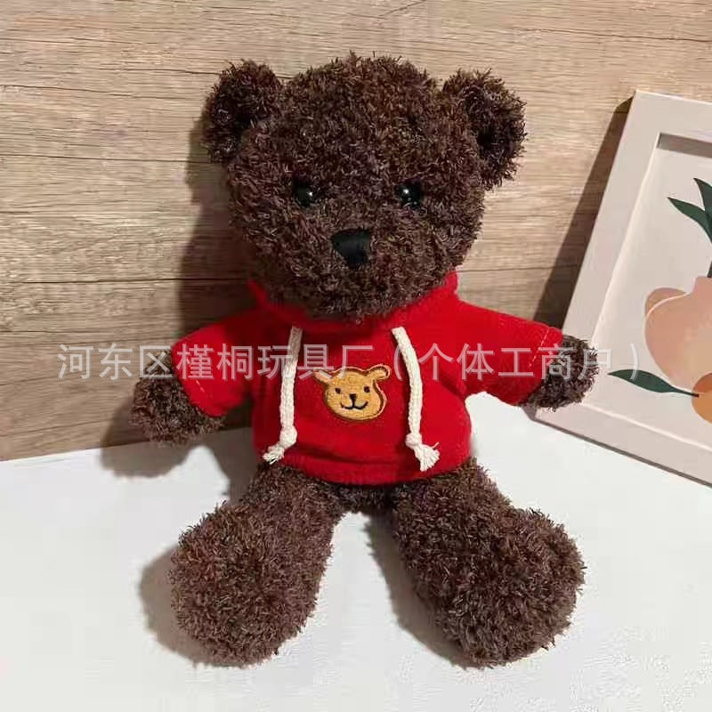 Teddy bear doll wholesale sweater plush toy pillow cloth doll wedding gift Valentine's Day gift