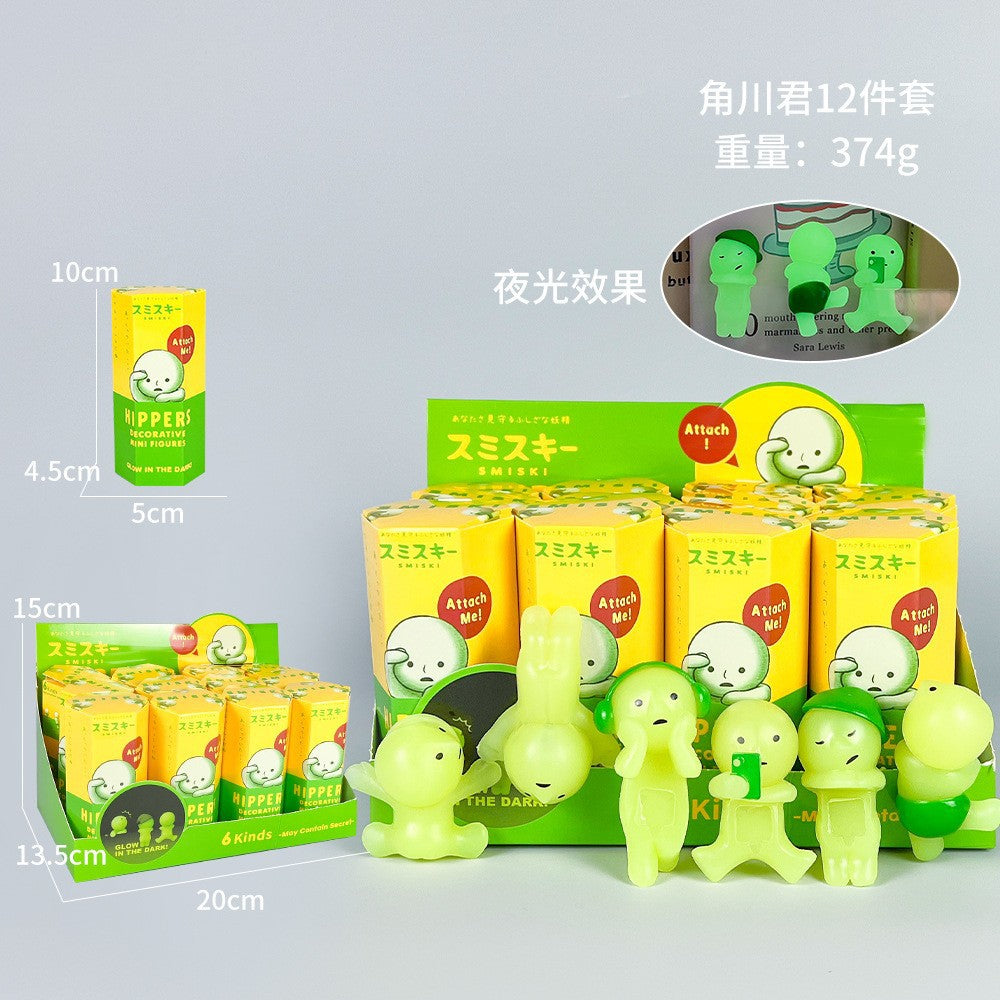 Sonny Papa Angel Figure Car Phone Sticker Cheek Support Blind Box Set Decorations