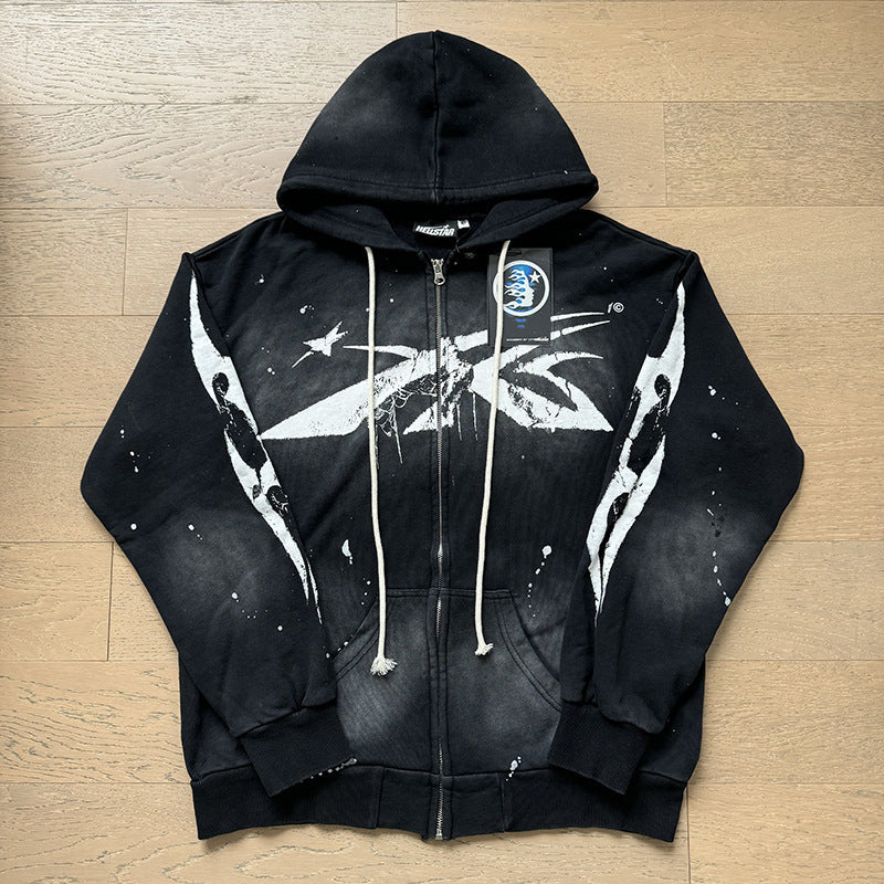 American fashion brand hooded loose men's hooded sweatshirt foreign trade street casual jacket women's hoodie suit