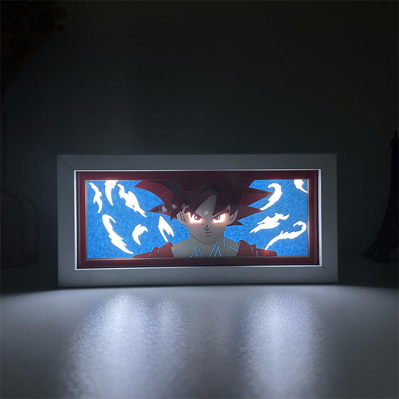 Paper sculpture lamp Dragon Ball Dragon Ball Son Goku Vegeta Dragon Ball Super animation surrounding LED night light