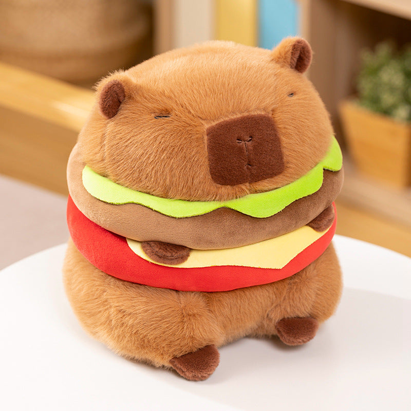 French fries capybara doll plush toy turtle capybara doll doll ugly cute doll birthday gift girl