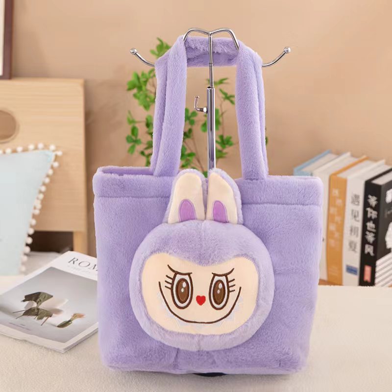 Labubu messenger bag labubu cartoon backpack coin purse children's female plush bag