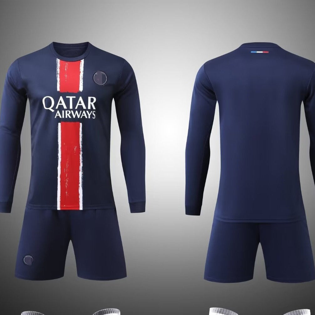 24-25 long-sleeved football uniform suit for boys and children, M and L, training uniform jersey, size 22-2XL