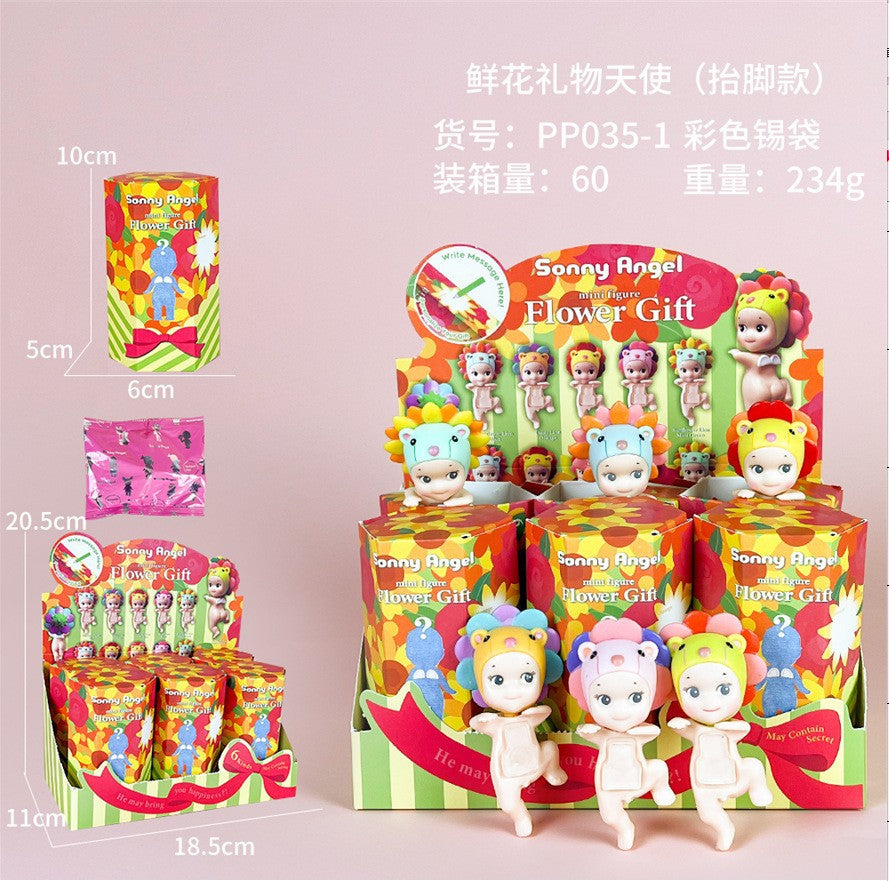 Sonny Angel Figure Car Phone Sticker Cheek Support Blind Box Set Decorations