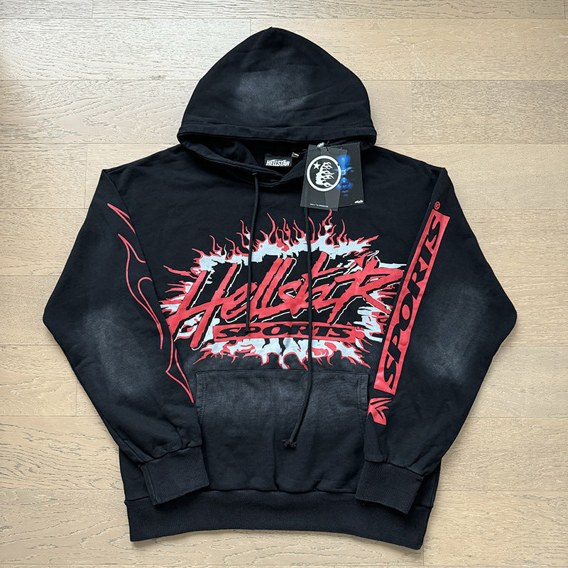American fashion brand hooded loose men's hooded sweatshirt foreign trade street casual jacket women's hoodie suit