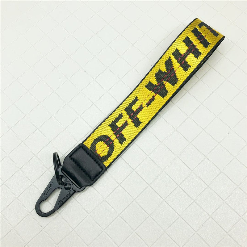 Off-White keychain canvas embroidered letters bags mobile phones cameras luggage pendants gifts keychain