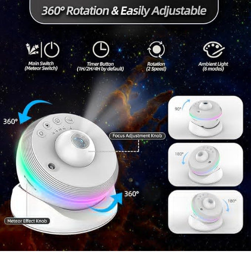 2025 New Product Hot starry Galaxy projector lamp meteor atmosphere projector white