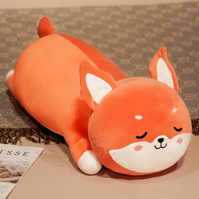Cute fox doll doll bed super soft Shiba Inu plush toy cloth doll pillow sleeping