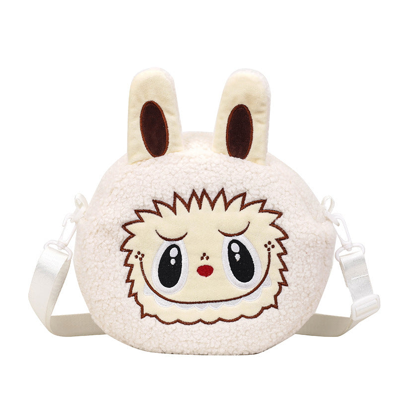 Labubu messenger bag labubu cartoon backpack coin purse children's female plush bag