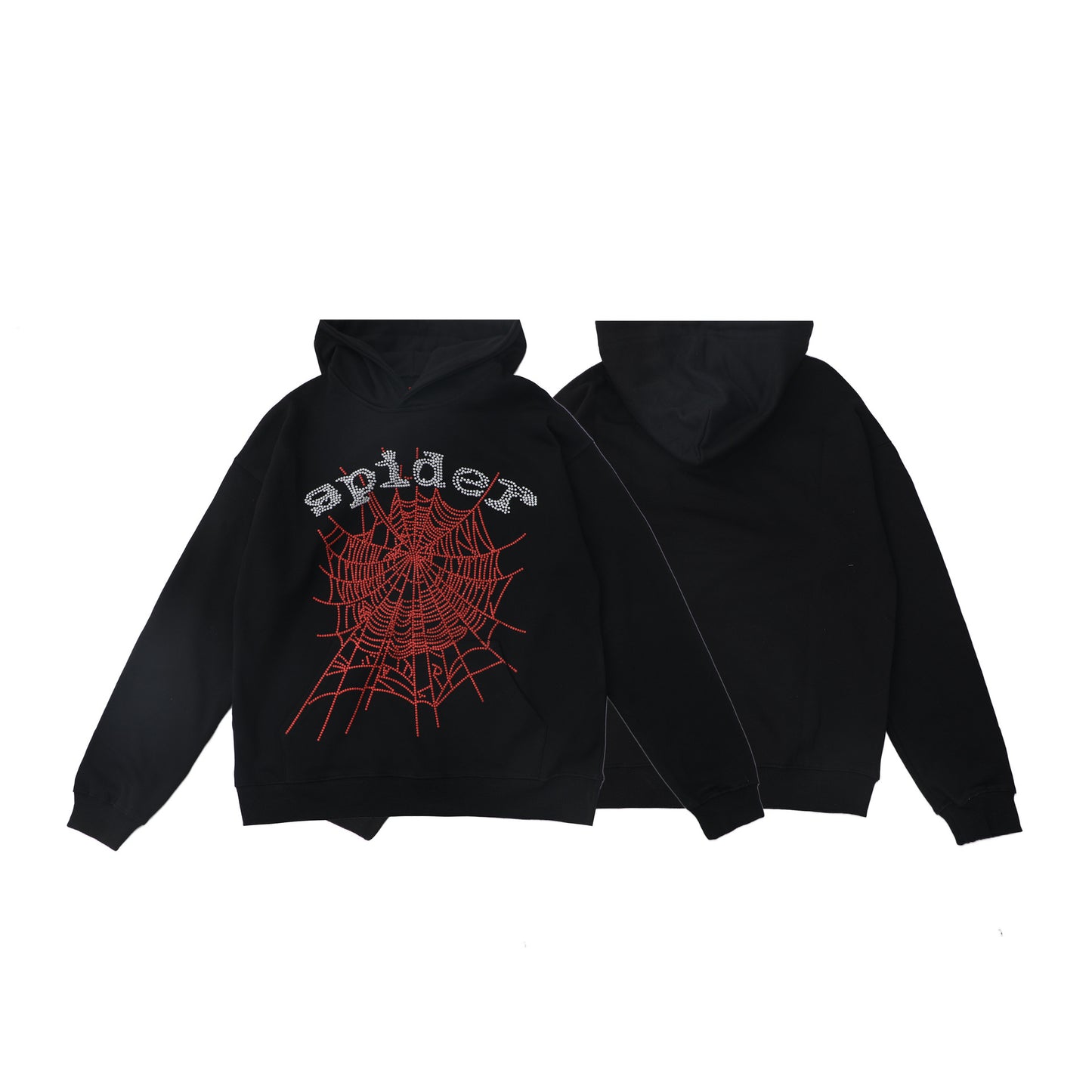 American fashion brand Sp5der 555 star foam print pure cotton hoodie sweater pants suit for men and women