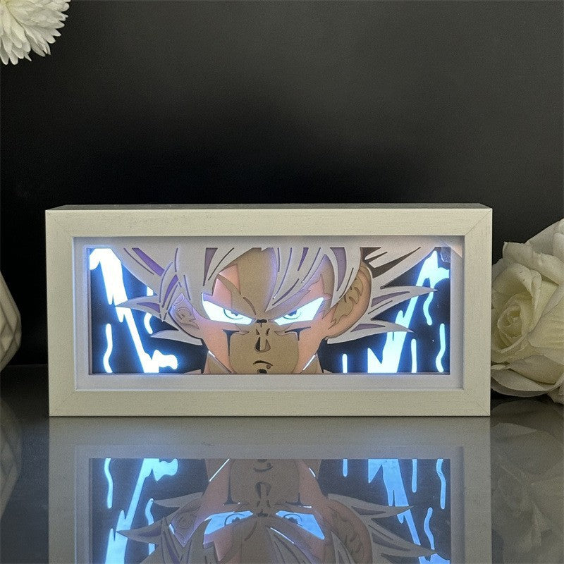 Paper sculpture lamp Dragon Ball Dragon Ball Son Goku Vegeta Dragon Ball Super animation surrounding LED night light