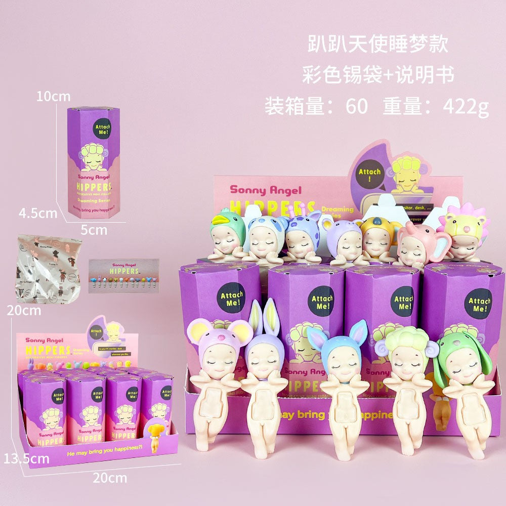 Sonny Angel figure car mobile phone sticker cheek support blind box set decoration Cupid trendy play anime