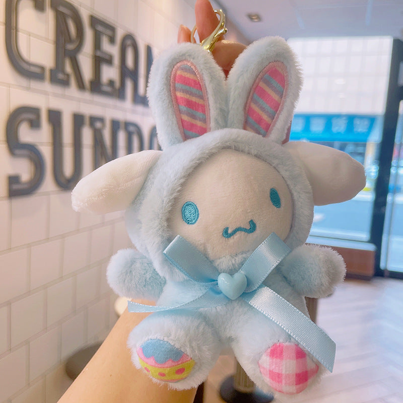 Cartoon Kuromi Plush Keychain Cute Schoolbag Pendant Keychain Pendant Boutique